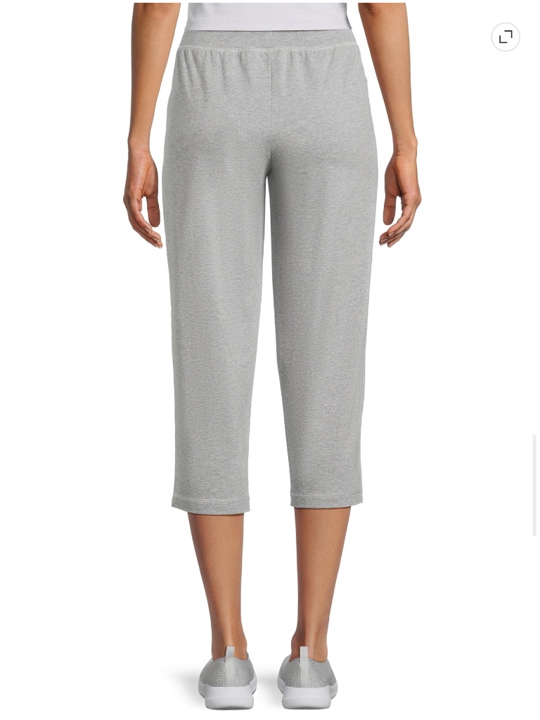 Athletic Works Women’s Medium Grey Heather Knit Capris 22” Inseam Size Xl Nwt — image 5 of 7